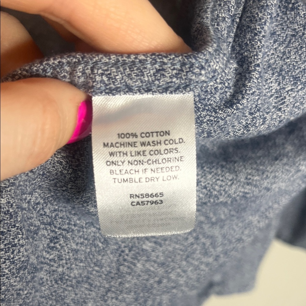 14th & Union Heathered Blue Long-Sleeve Button-Up Shirt - Picture 3 of 3